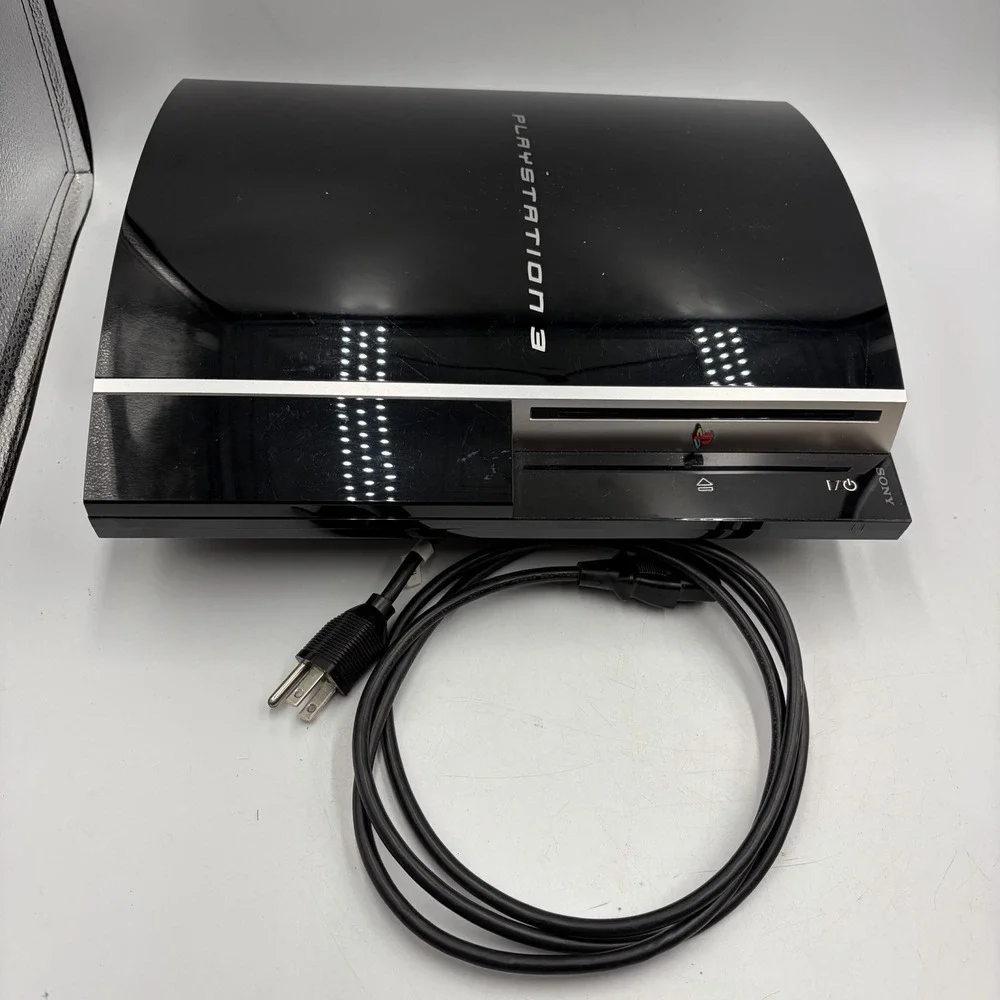 Sony PlayStation 3 CECHL01 Black Fat 80 GB Console + Power Cable Only
